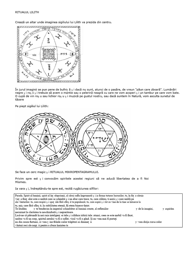Ritualul Lilith | PDF