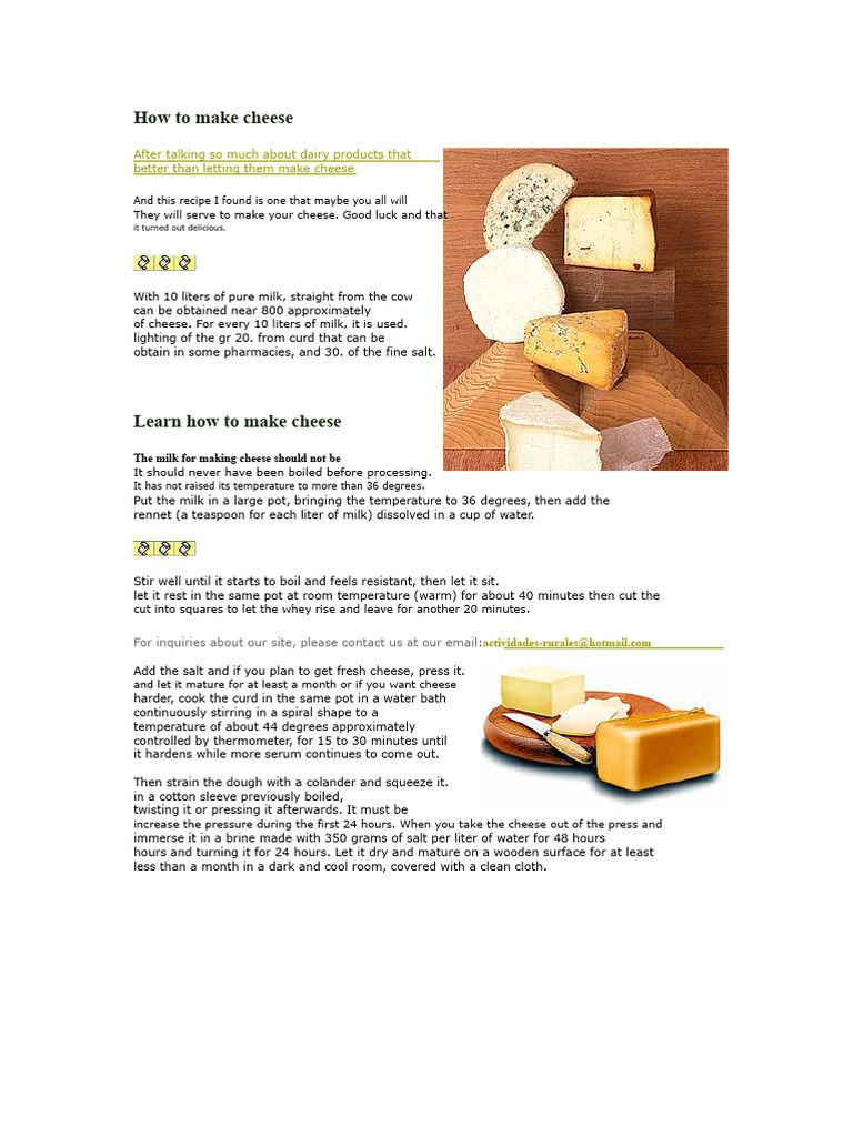 How to Make Cheese at Home | PDF | Cheese | Ricotta