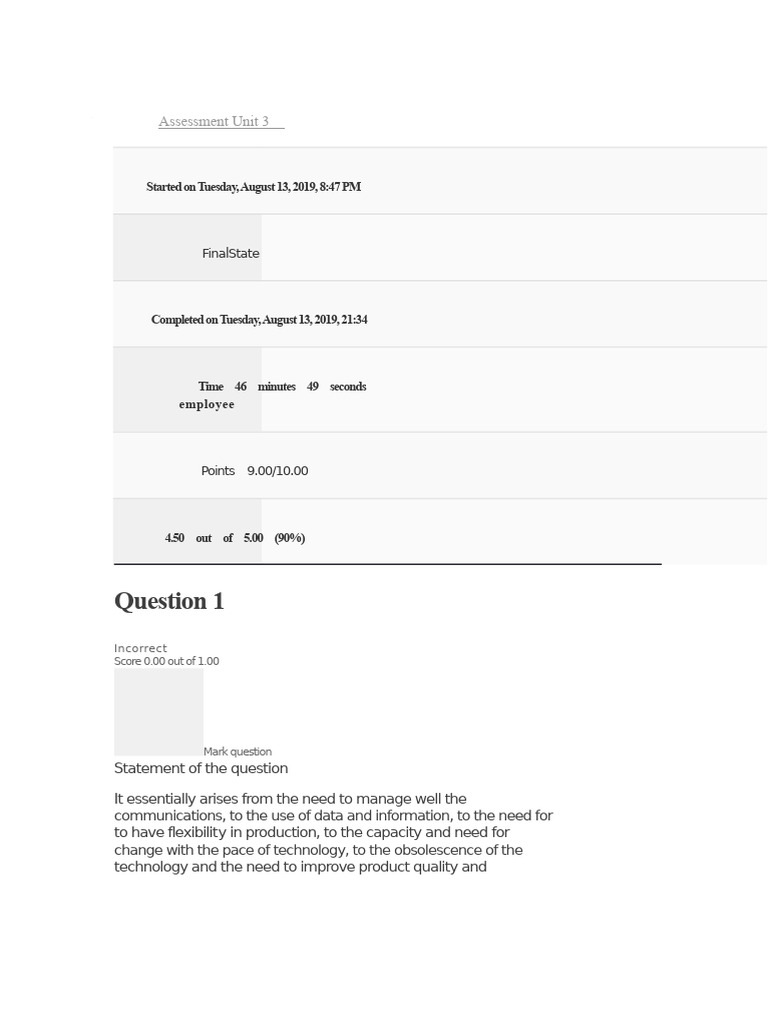 Evaluation Unit 3 TALENT | PDF | Employment | Information