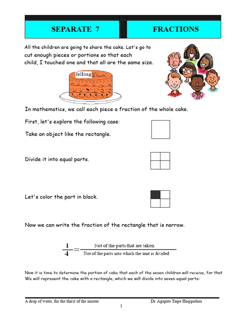 Separate Fractions To Send | PDF | Decimal | Numbers