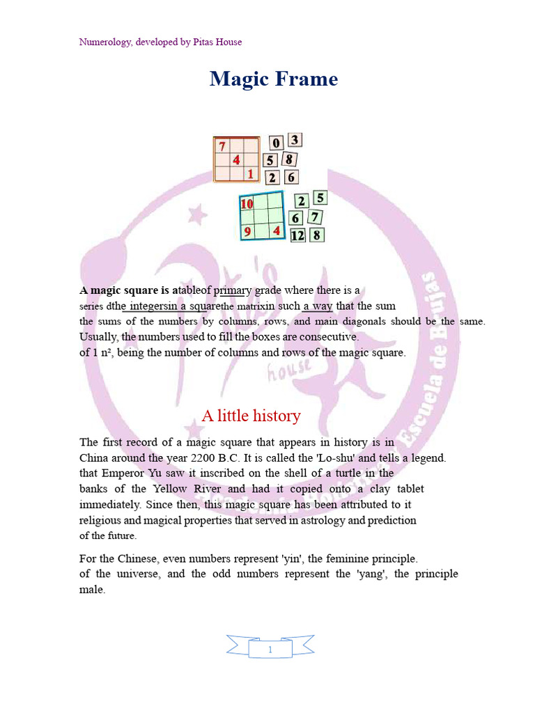 Class 5, Magic Square | PDF