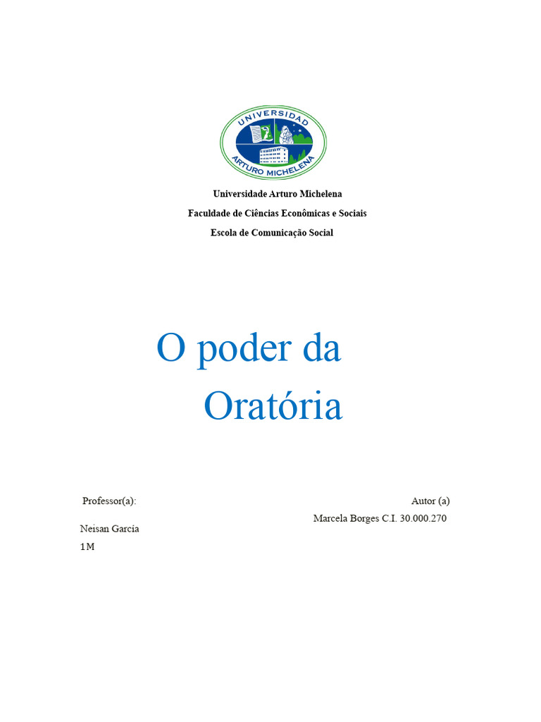 O Poder da Oratória e Comunicação Eficaz | PDF | Comunicação | Palestra