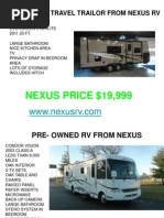 Download NeXus RV Used Units NeXus by cmotorhomes SN92228335 doc pdf