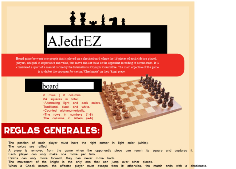 Chess Rules Overview Infographic | PDF