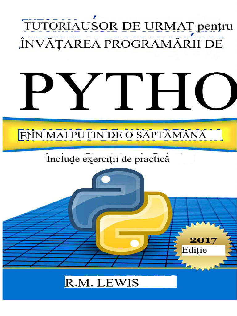 Ebook - Python În Mai Puțin de o Săptămână PDF | PDF