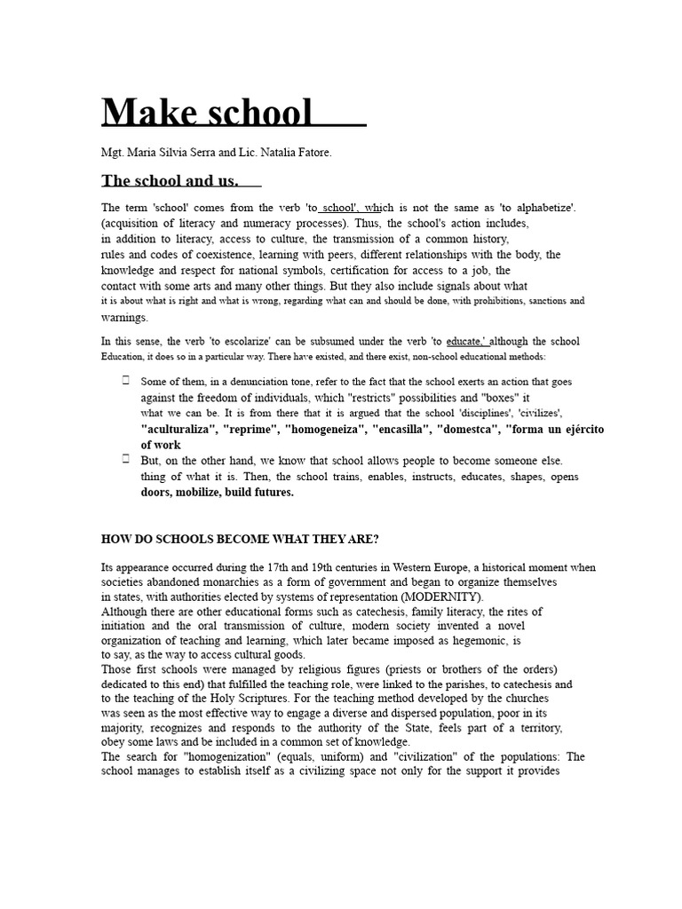 Make School | PDF | Teachers | Schools