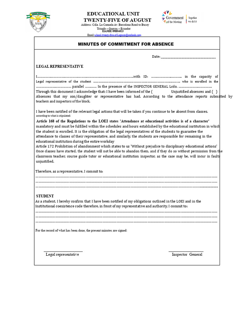 Commitment Act For Absence. Inspector | PDF | Justice | Crime & Violence