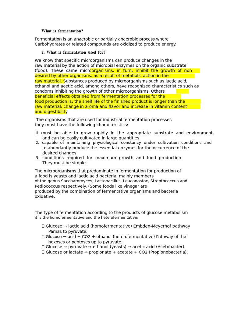 Understanding Fermentation Processes | PDF | Fermentation | Lactic Acid