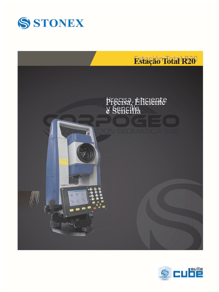 Estação Total Stonex R20: Precisão e Eficiência | PDF | Bluetooth | Medição