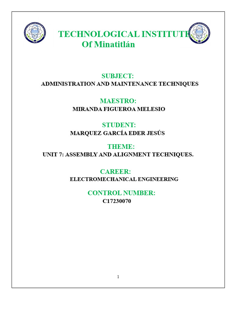 Assembly and Alignment Techniques Guide | PDF | Machines | Belt ...