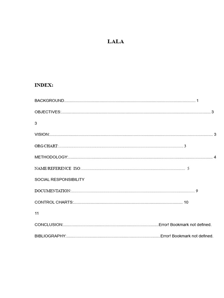 Lala Quality Project | PDF | Audit