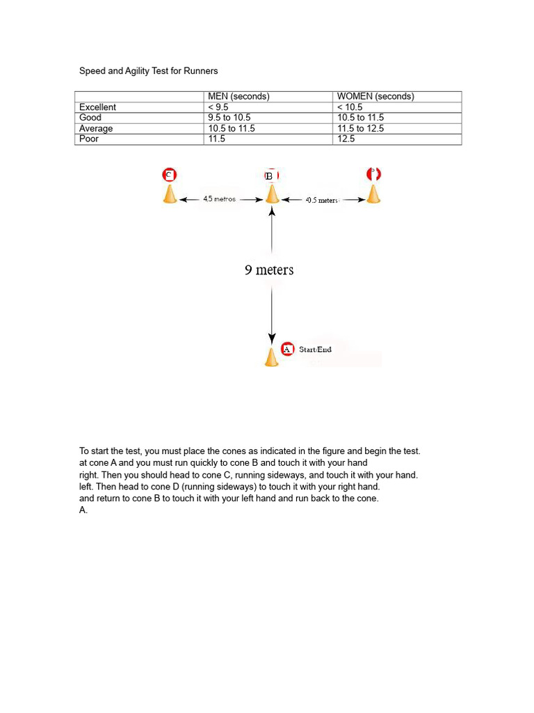 Speed and Agility Tests for Runners | PDF | Athletics | Sport Of Athletics