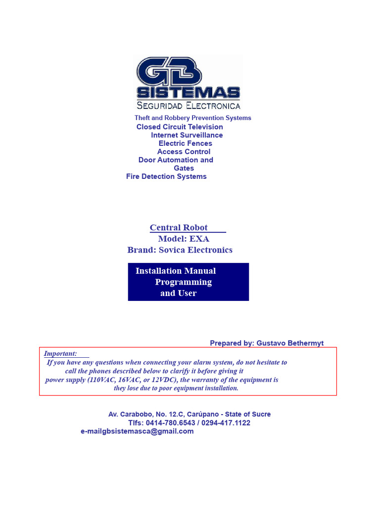Installation and User Manual Exa | PDF | Parameter (Computer ...