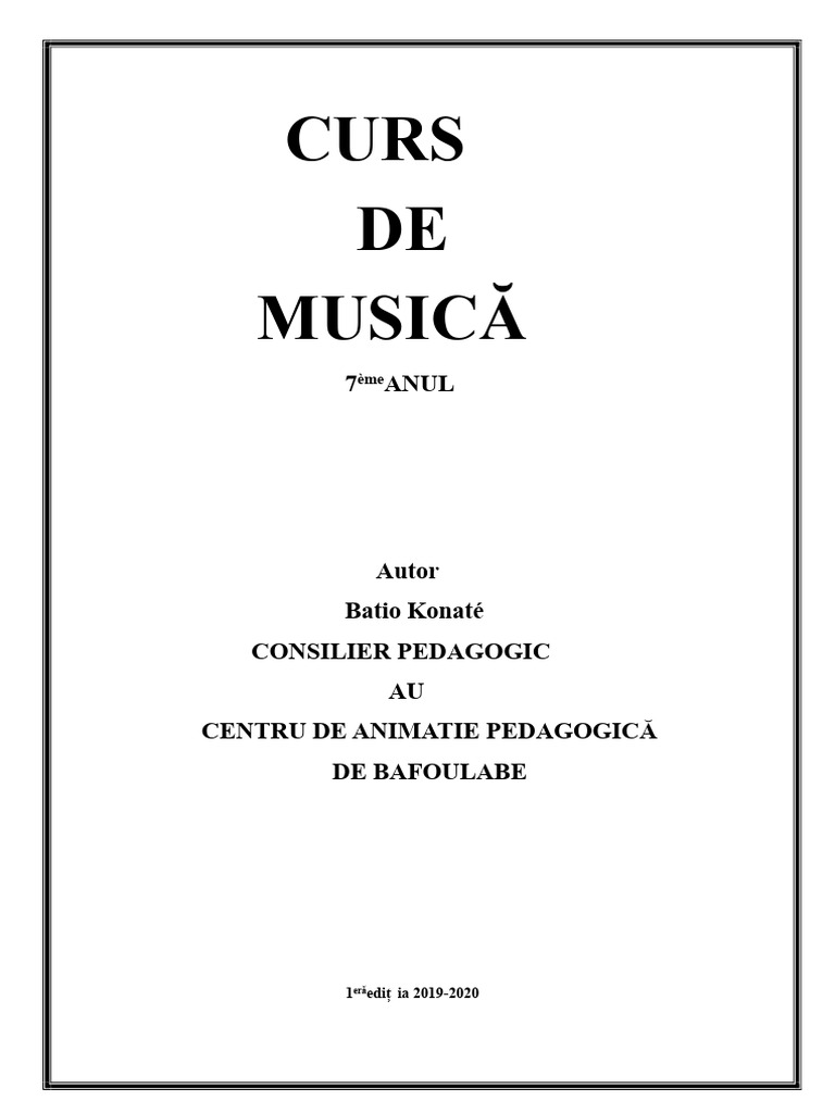 Muzică 7a | PDF