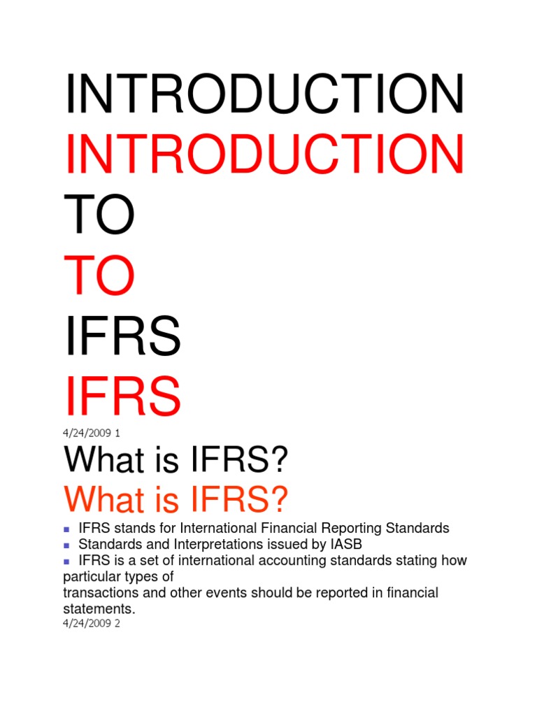 Ifrs | PDF | International Financial Reporting Standards | Income Statement