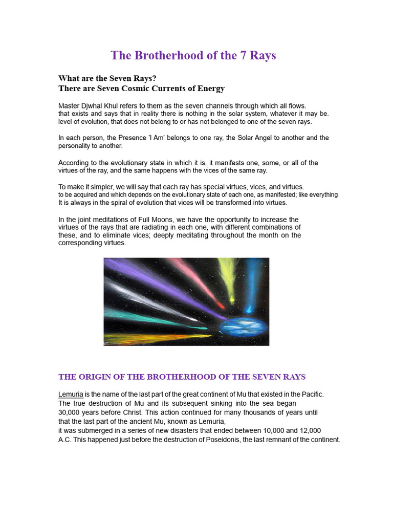 Origins of the Brotherhood of the Seven Rays | PDF | Inca Empire | Wisdom