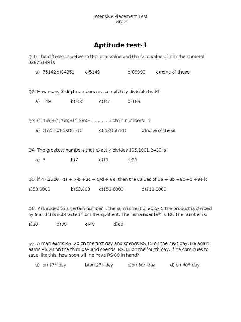 aptitude-test-1-human-resource-management-money-free-30-day-trial-scribd