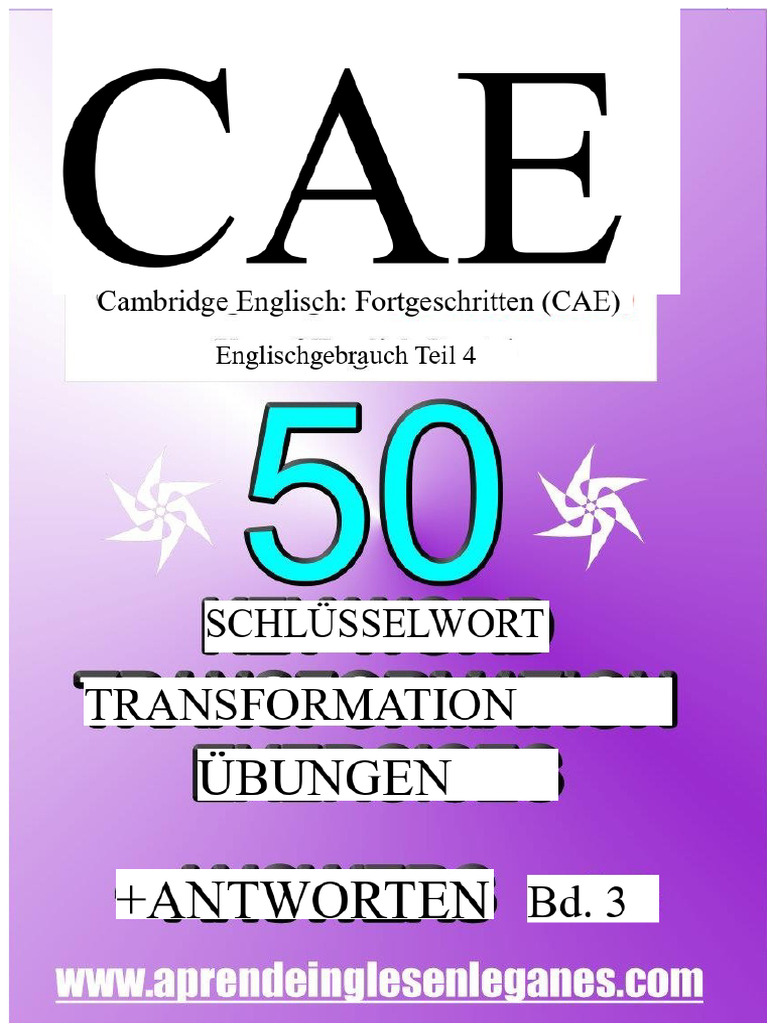 Cae 50 Key Word Transformation Exercises Vol3pdf | PDF