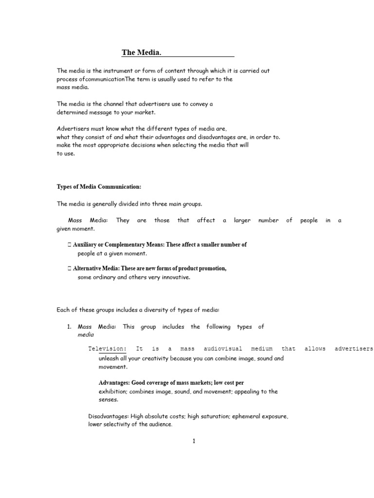 The Media Monograph | PDF | Mass Media | Advertising