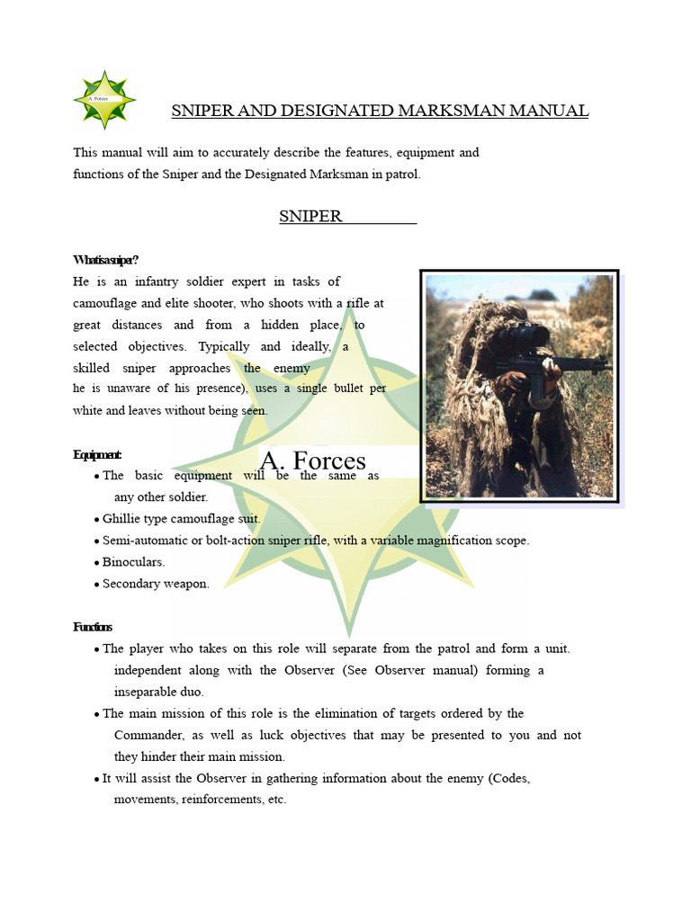 Sniper and Designated Marksman Guide | PDF | Sniper | Marksman