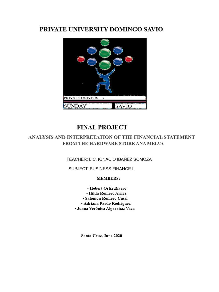 Final Project Business Finance I | PDF | Expense | Debt