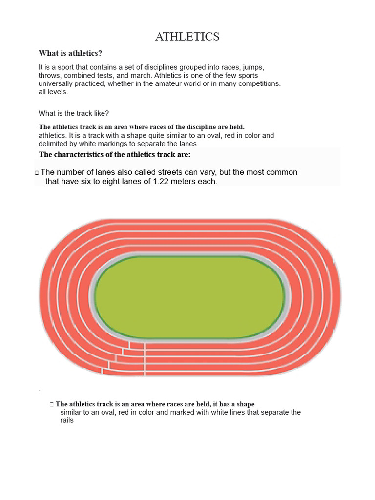 ATHLETICS | PDF | Track And Field | Sport Of Athletics