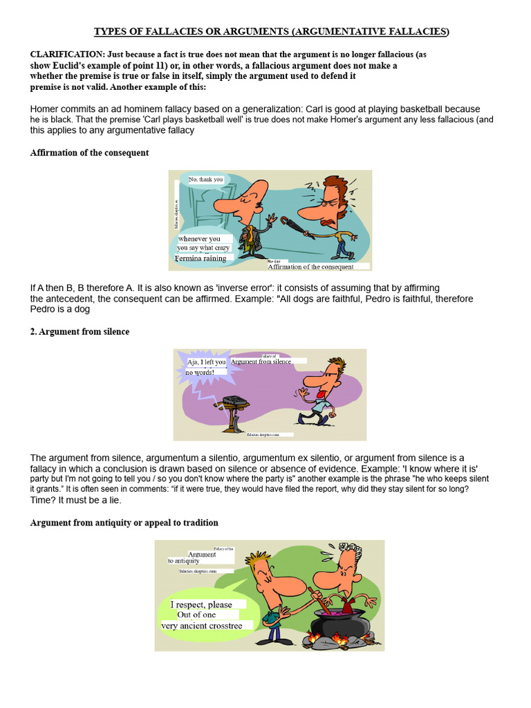 Types of Argumentative Fallacies | PDF | Fallacy | Argument