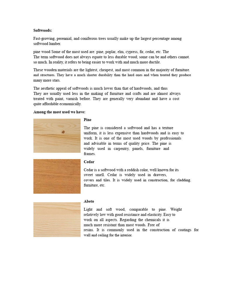 Understanding Softwoods vs. Hardwoods | PDF | Eskimo