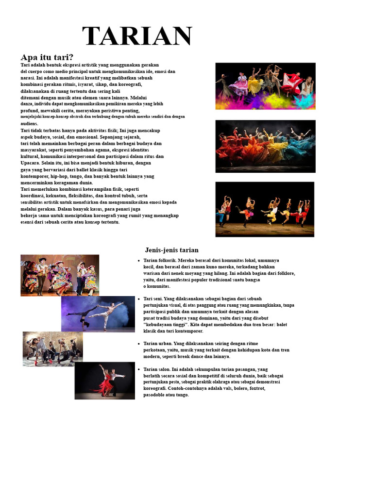 Asal Usul dan Elemen Tarian Tango | PDF
