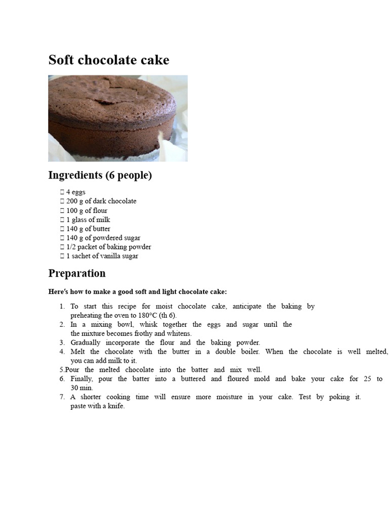 Chocolate Cake Recipes | PDF | Cakes | Muffin