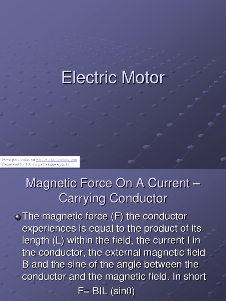 Understanding Electric Motors and Forces | PDF | Magnetic Field ...