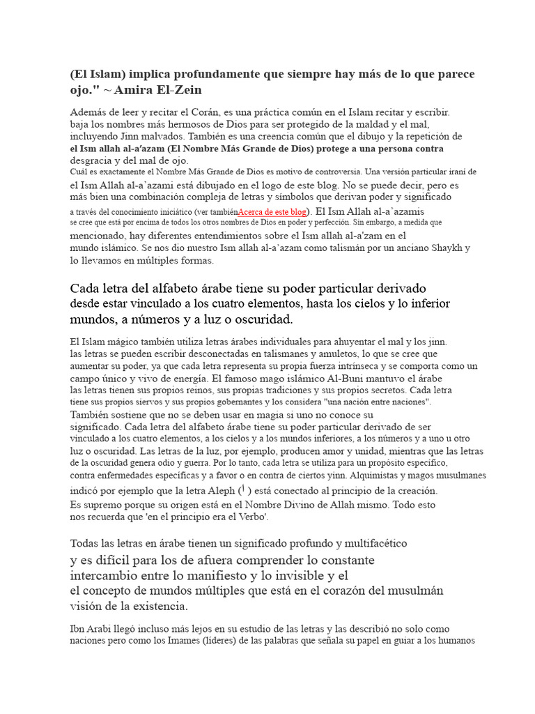 Significado del Ism Allah al-A’zam en el Islam | PDF | Genios | El sufismo
