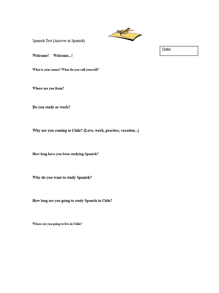 Spanish Test | PDF | Spanish Language | Grammatical Conjugation