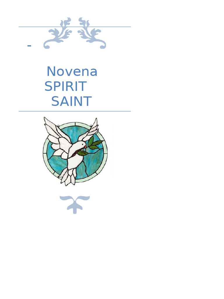 Prayer Novena to the Holy Spirit | PDF | Glory (Religion) | God The Father