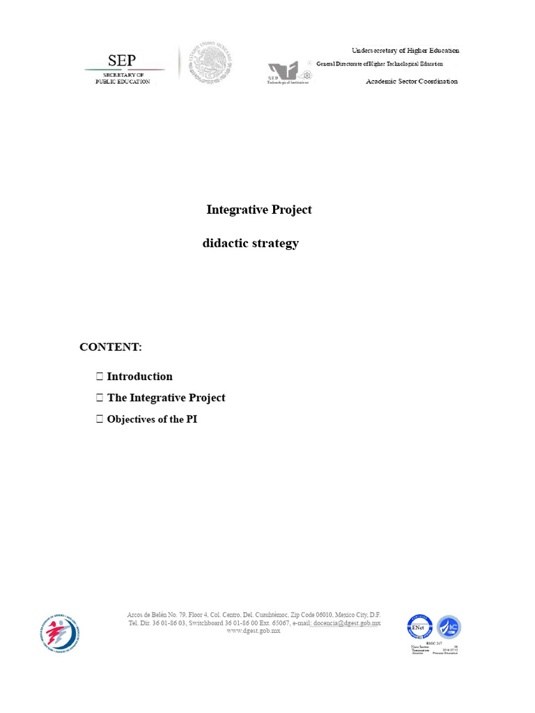 Integrative Project Introduction Pdf Knowledge Teachers