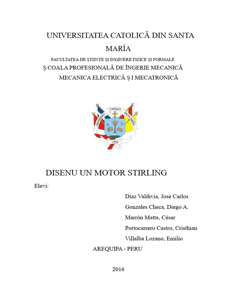 Proiect Motor Stirling | PDF