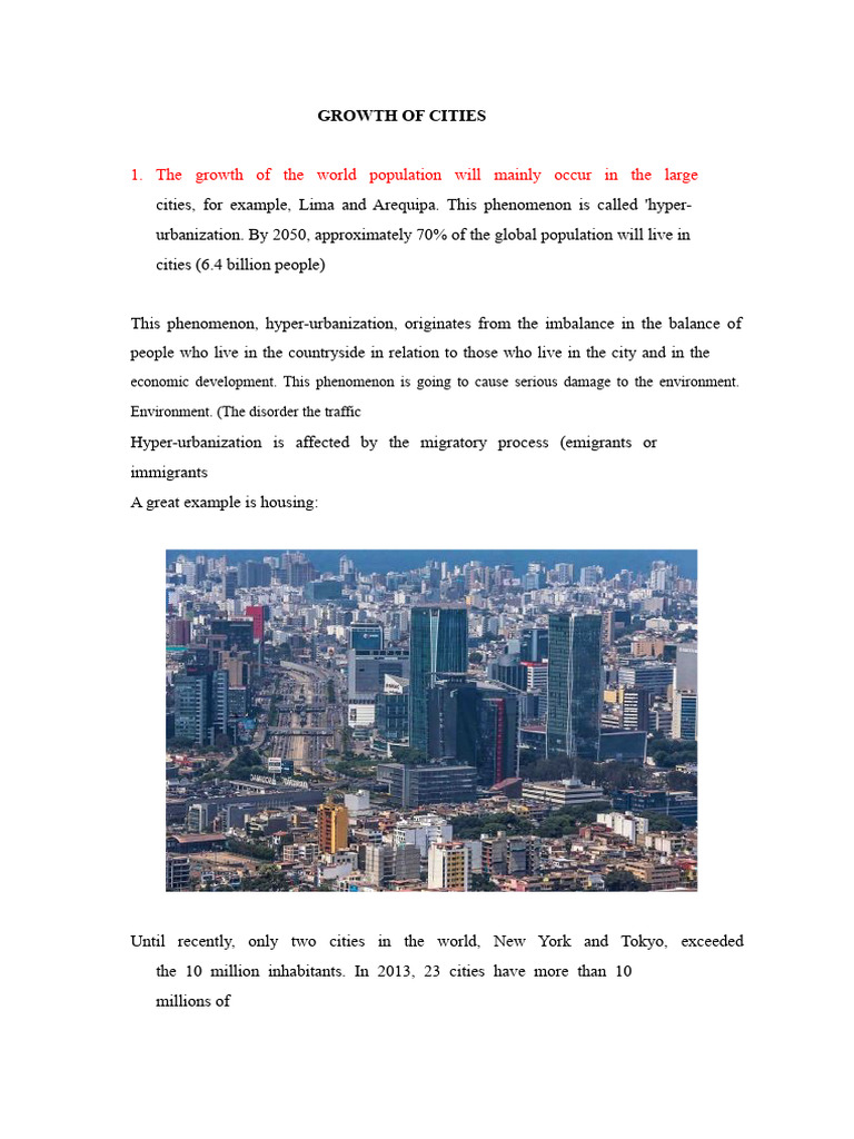 Hyper-Urbanization and City Growth Challenges | PDF | City | Urbanization