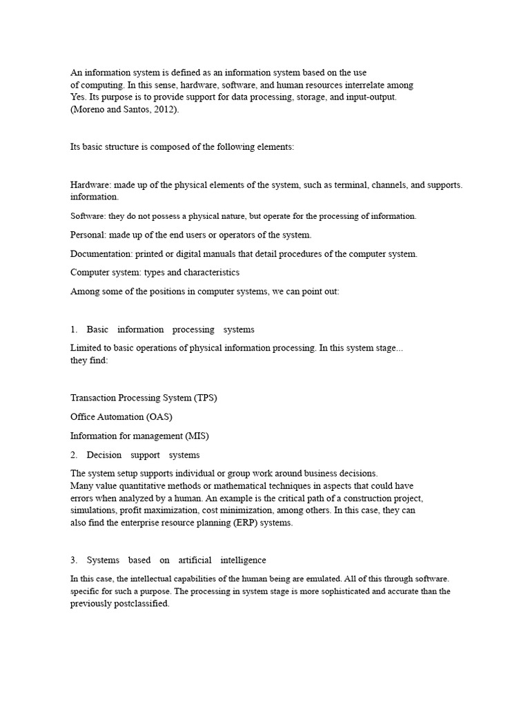 Overview of Information Systems Components | PDF | System | Information