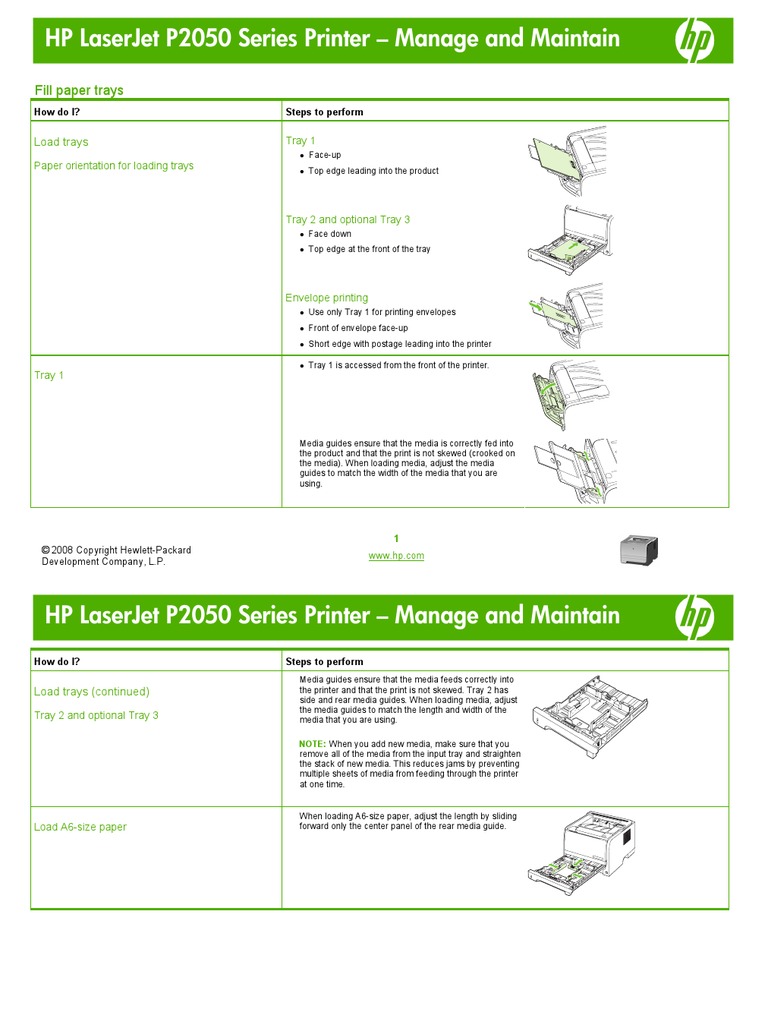 hp p2050 printer