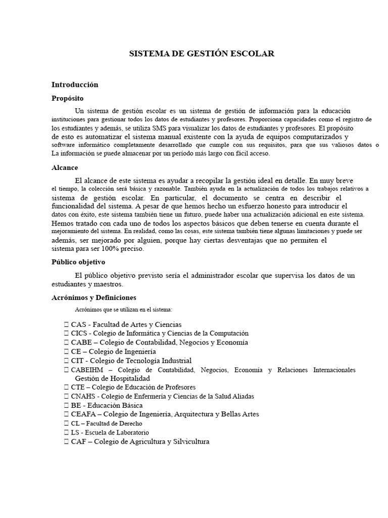 Sistema de Gestión Escolar | PDF | .NET Framework | Mi sql
