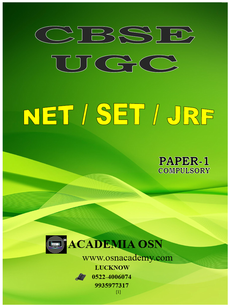 UGC NET PAPERS - 01 Material Complet de Studiu PDF | PDF