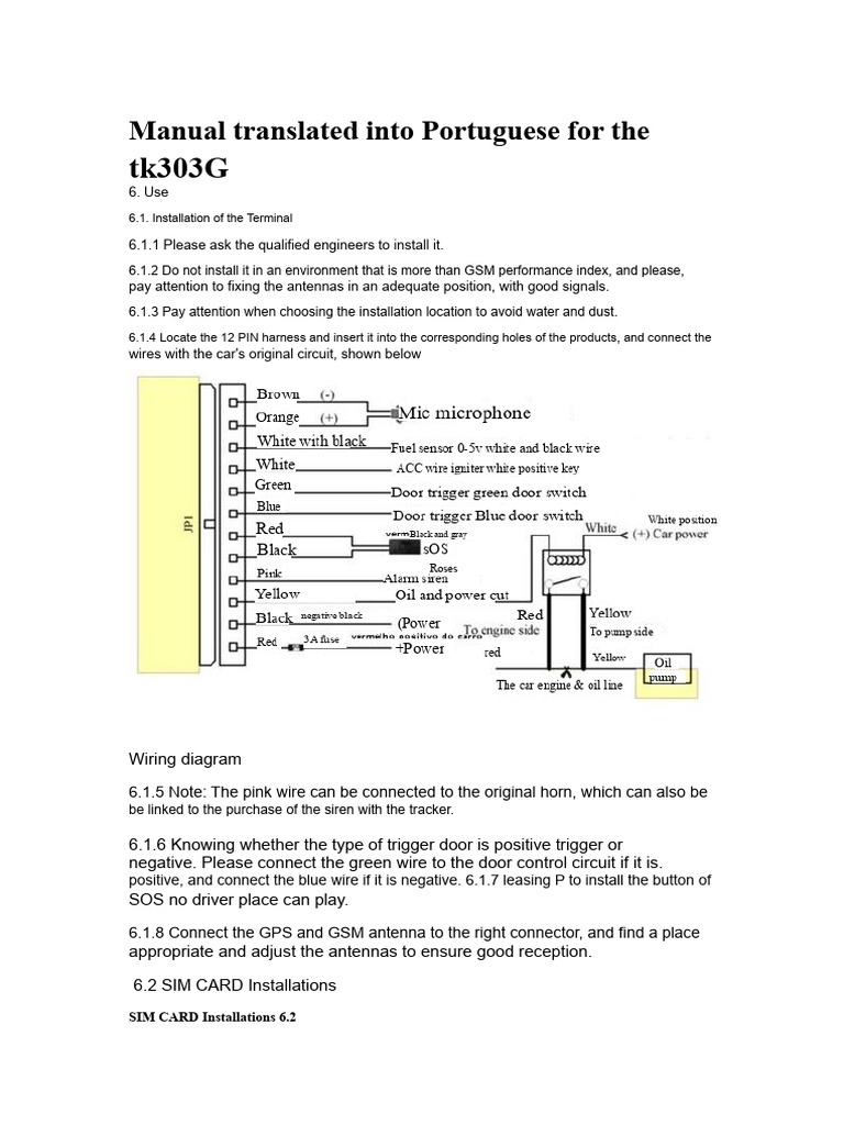 tk303G GPS Tracker Installation Guide | PDF | Speed | Global ...