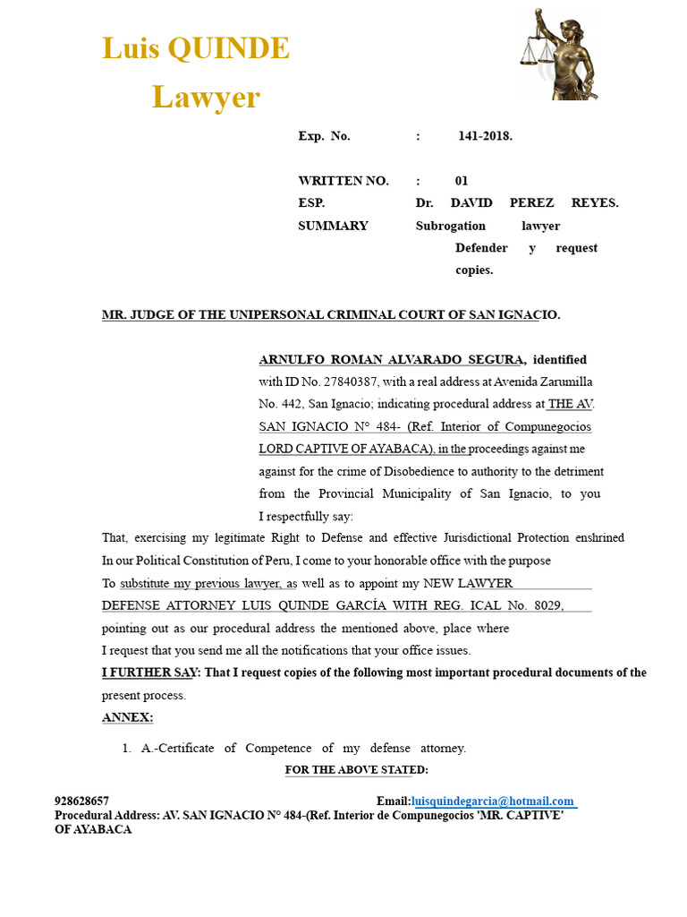 Subrogation Defense Attorney | PDF | Criminal Defense Lawyer | Judge