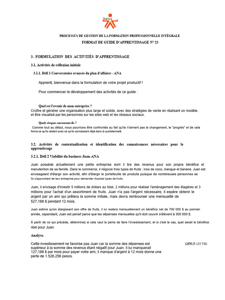 Guide de Gestion de la Formation Professionnelle | PDF | Business ...