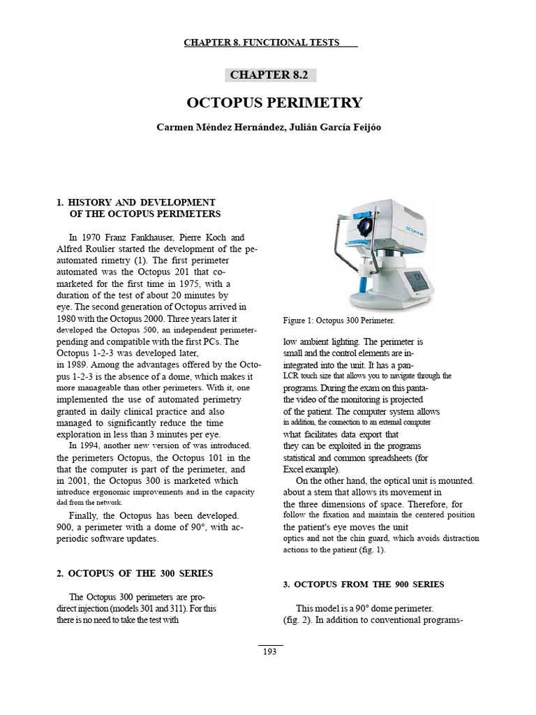 Octopus Perimetry: History & Features | PDF | Variance | Sensitivity ...