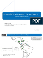 10 Years of PEFA Achievements - The Way Forward: "A Donor's Perspective"