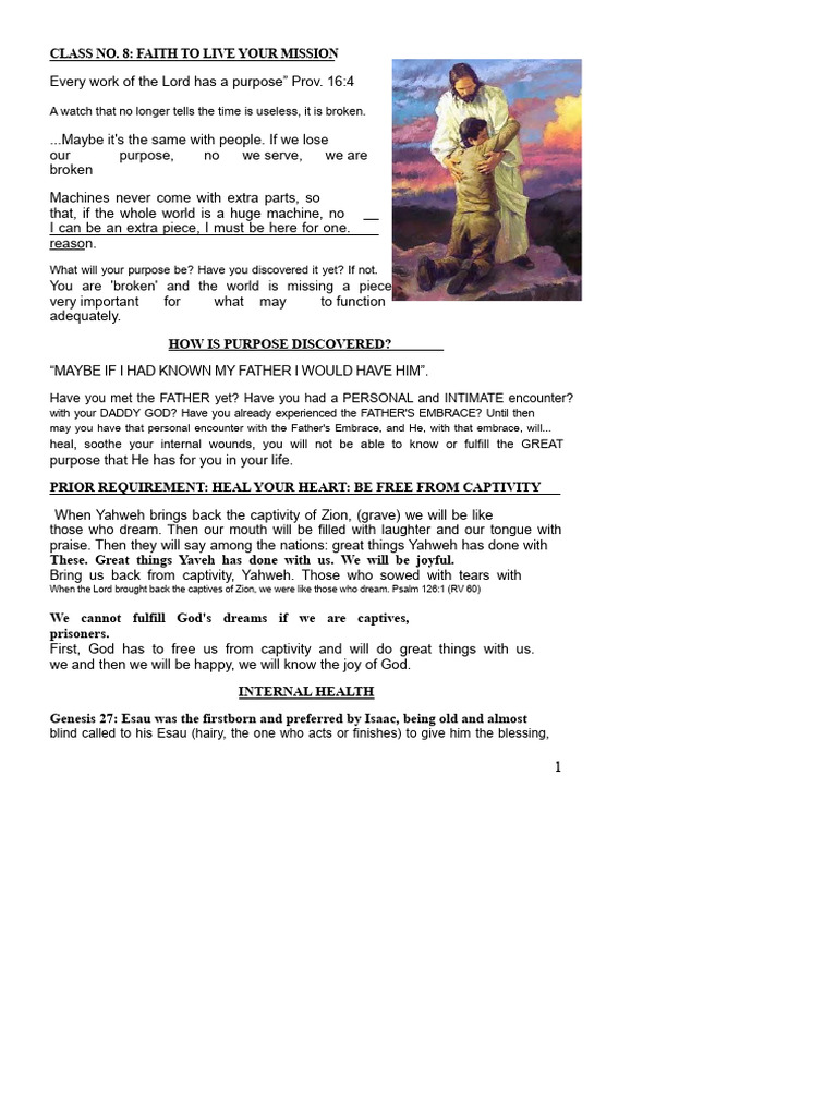 HOW TO STUDY THE BIBLE Class 8 Inner Healing Heart Forgiveness | PDF ...