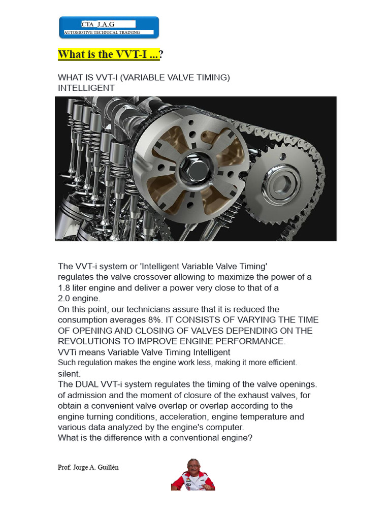 Understanding Toyota's VVT-i System | PDF | Internal Combustion Engine ...