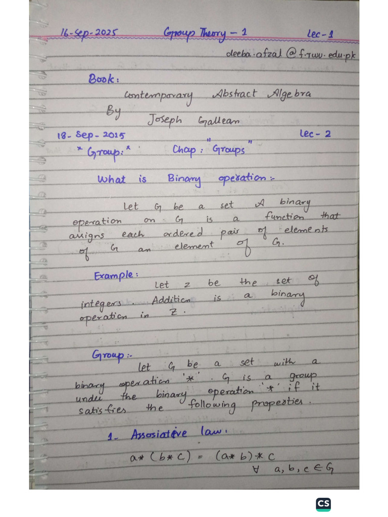 Group Theory | PDF