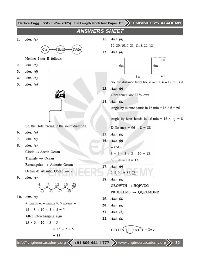 Answer Key Ee Engineer Academy | PDF | Transformer | Electric Motor